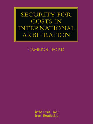 cover image of Security for Costs in International Arbitration
